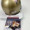Autographed/Signed Rudy Ruettiger Shamrock Notre Dame Irish Football Mini Helmet JSA COA