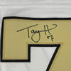 Framed Autographed/Signed Taysom Hill 35x39 New Orleans Color Rush Football Jersey Beckett BAS COA