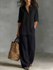 Women's Bohemian Cotton-Blend Top & Pants Set – Resort Lounge Co-ord by FitiqueFit