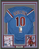 Framed Autographed/Signed Darren Daulton 35x39 Philadelphia Retro Blue Baseball Jersey JSA COA