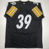 Autographed/Signed Minkah Fitzpatrick Pittsburgh Black Football Jersey Beckett BAS COA