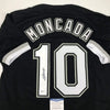 Autographed/Signed Yoan Moncada Chicago Black Baseball Jersey Beckett BAS COA