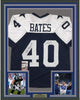 Framed Autographed/Signed Bill Bates Super Bowl Champ 92-93-95 35x39 Dallas Thanksgiving Day Football Jersey JSA COA