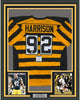 Framed Autographed/Signed James Harrison 35x39 Pittsburgh Bumble Bee Football Jersey Beckett BAS COA