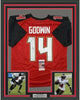 Framed Autographed/Signed Chris Godwin 33x32#14 Tampa Bay Retro Red Football Jersey JSA COA