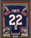 Framed Autographed/Signed Matt Forte 35x39 Chicago Blue Football Jersey JSA COA
