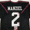 Autographed/Signed Johnny FN Football Manziel Texas A&M Black College Jersey JSA COA