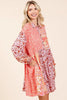 New Summer Floral Tie Waist Flutter Sleeve Tiered Dress – Feminine, Elegant, Cheerful, Bohemian Chic, Flowy & Graceful, Lightweight Rayon-Linen Blend Dress by Stevvex
