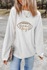 Black Football Graphic Game Day Embroidered Corded Sweatshirt by Wild and Free Boutique