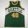 Autographed/Signed Shawn Kemp Seattle Green Basketball Jersey JSA COA