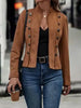 Decorative Button Open Front Long Sleeve Jacket – Elegant Casual Outerwear for Women by Stevvex