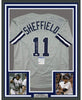 Framed Autographed/Signed Gary Sheffield 35x39 New York Grey Baseball Jersey PSA/DNA COA