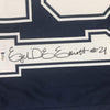 Framed Autographed/Signed Ezekiel Elliott 35x39 Dallas Dark Blue Football Jersey Beckett BAS COA