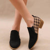 Women's Retro Color-Block Slip-On Heels – Round Toe Mid Heel Dress Shoes by FitiqueFit