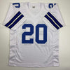Autographed/Signed Mel Renfro HOF 96 Dallas White Football Jersey JSA COA