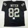 Autographed/Signed Jason Witten Las Vegas Oakland Black Football Jersey Beckett BAS COA