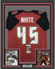 Framed Autographed/Signed Devin White 35x39 Tampa Bay Red Football Jersey JSA COA