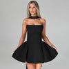Sexy Tube Top Dress With Back Zipper Design Ins Fashion Short Dress For Party Clothing Women