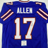 Autographed/Signed Josh Allen Buffalo Blue Football Jersey Beckett BAS COA
