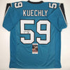 Autographed/Signed Luke Kuechly Carolina Blue Football Jersey JSA COA