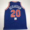 Autographed/Signed Micheal Ray Richardson New York Royal Blue Basketball Jersey PSA/DNA COA