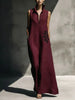 Women's Cotton Linen Mandarin Collar Maxi Dress – Graphic Print with Pockets by FitiqueFit
