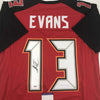 Autographed/Signed Mike Evans Tampa Bay Red Football Jersey PSA/DNA COA