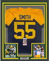 Framed Autographed/Signed Za'Darius Smith 35x39 Green Bay Retro Blue Football Jersey JSA COA