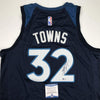 Autographed/Signed Karl-Anthony Towns Minnesota Blue Basketball Jersey Beckett BAS COA