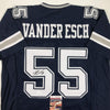 Autographed/Signed Leighton Vander Esch Dallas Dark Blue Football Jersey JSA COA