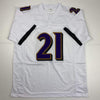 Autographed/Signed Mark Ingram II Baltimore White Football Jersey Beckett BAS COA