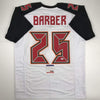 Autographed/Signed Peyton Barber Tampa Bay White Football Jersey PSA/DNA COA