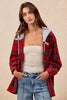 BiBi Brushed Plaid Hooded Jacket by FitiqueFit
