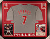 Autographed/Signed Maikel Franco Framed 35x43 Philadelphia Grey Baseball Jersey JSA COA