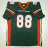 Autographed/Signed Jeremy Shockey Miami Green College Football Jersey JSA COA