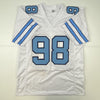 Autographed/Signed Lawrence Taylor North Carolina UNC White College Football Jersey JSA COA