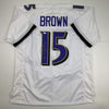 Autographed/Signed Marquise Brown Baltimore White Football Jersey JSA COA
