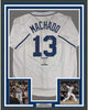Framed Autographed/Signed Manny Machado 35x39 San Diego White Baseball Jersey Beckett BAS COA