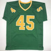 Autographed/Signed Rudy Ruettiger Notre Dame Green Rudy College Football Jersey JSA COA by Hall of Fame Sports Memorabilia