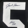 Framed Autographed/Signed Jack Ham HOF 88 35x39 Pittsburgh Black Football Jersey JSA COA by Hall of Fame Sports Memorabilia