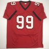 Autographed/Signed Warren Sapp Tampa Bay Red Football Jersey PSA/DNA COA