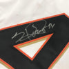 Framed Autographed/Signed Sergio Romo 35x39 San Francisco White Baseball Jersey JSA COA