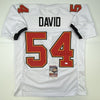 Autographed/Signed Lavonte David Tampa Bay White Football Jersey JSA COA