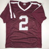 Autographed/Signed Johnny Manziel 12 Heisman Texas A&M Maroon College Football Jersey JSA COA
