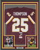 Framed Autographed/Signed Chris Thompson 35x39 Washington Burgundy Football Jersey JSA COA