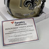 Autographed/Signed Taysom Hill New Orleans Saints Football Mini Helmet Fanatics COA