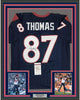 Framed Autographed/Signed Demaryius Thomas 35x39 Houston Blue Football Jersey JSA COA