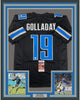 Framed Autographed/Signed Kenny Golladay 35x39 Detroit Black Football Jersey JSA COA