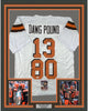 Framed Autographed/Signed Odell Beckham Jr. & Jarvis Landry 35x39 Cleveland White Football Jersey JSA COA