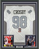 Framed Autographed/Signed Maxx Crosby 35x39 Las Vegas Oakland Color Rush Football Jersey JSA COA